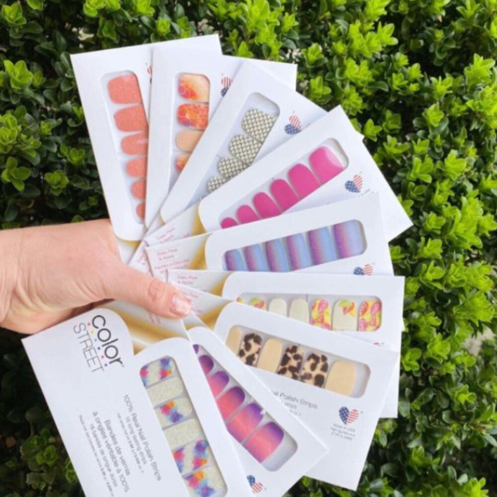 Color Street Pink & Multi-Color Nail Polish Strips - Assorted Designs
